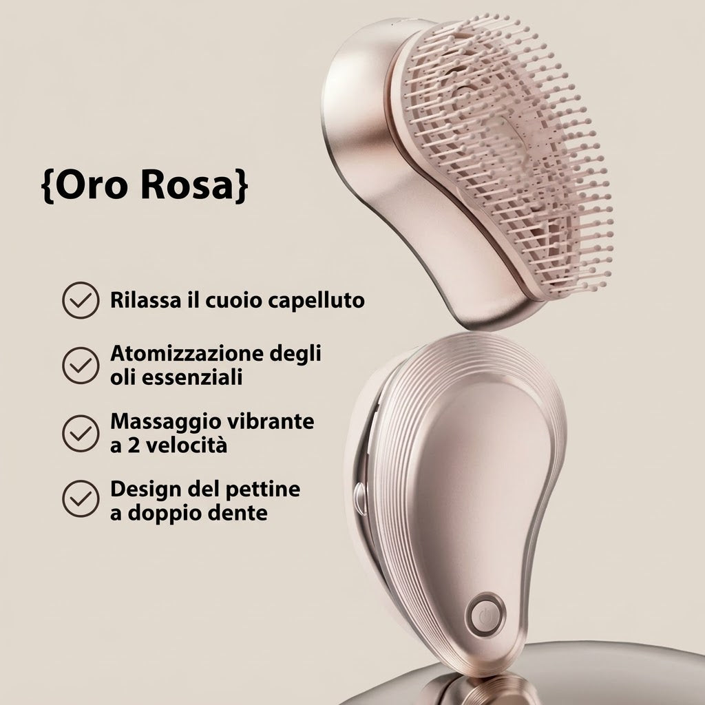 FIXORA™ Spazzola Massaggiante Elettrica | Applicatore Siero e Nebulizzatore