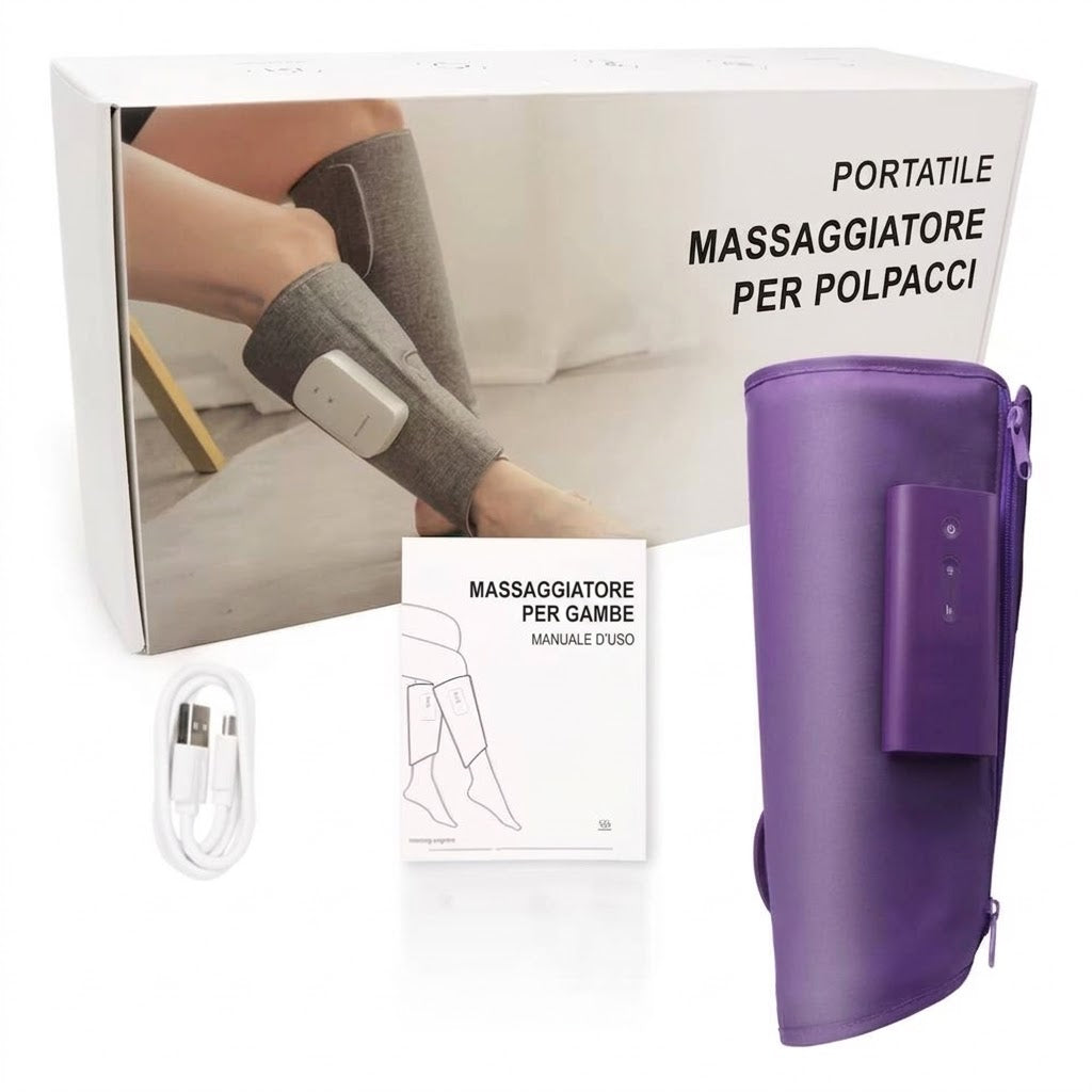 FIXORA™ Massaggiatore per Gambe a Compressione | Sollievo per Gambe Gonfie e Stanche