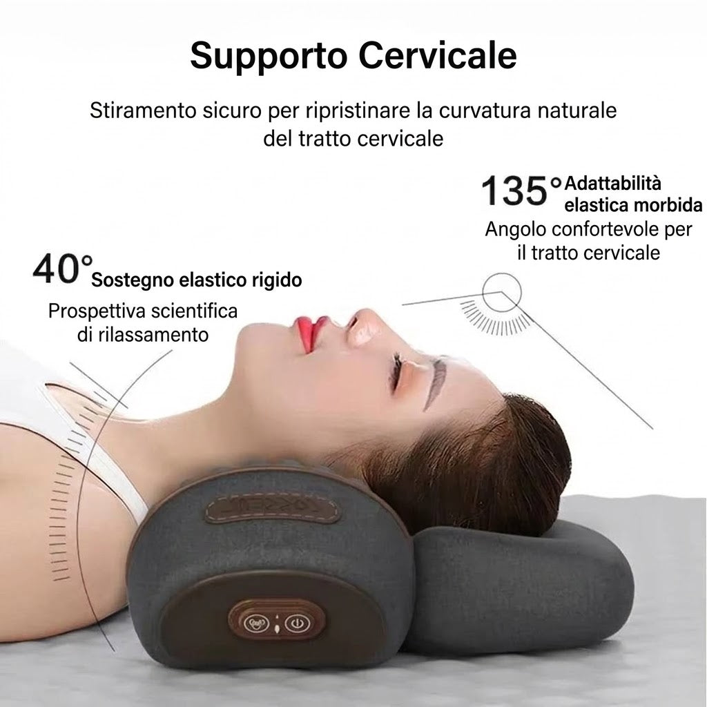 FIXORA™ Cuscino Ergonomico per Trazione Cervicale | Sollievo e Relax per Collo e Spalle