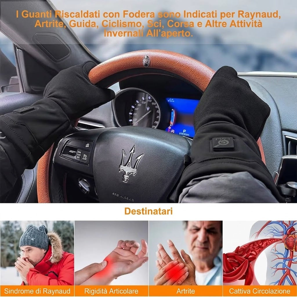 FIXORA™ Guanti Termici Ricaricabili Pro | Calore Estremo per Inverno e Moto