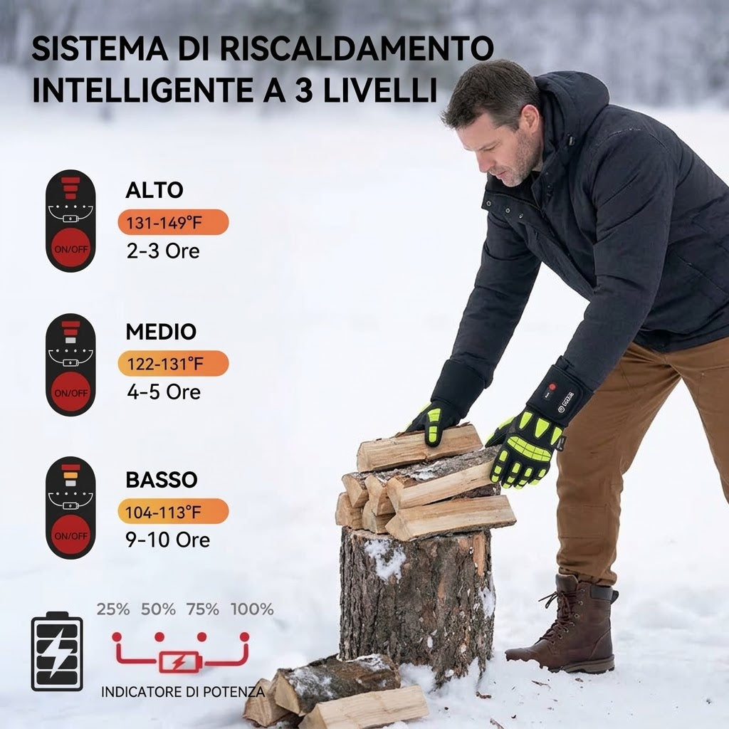 FIXORA™ Guanti Riscaldati Smart | Protezione Termica Estrema per Moto e Outdoor