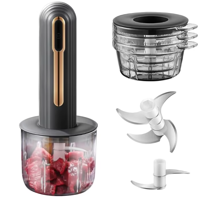 Tritatutto Elettrico Multiuso Senza Fili | Lame in Acciaio Inox